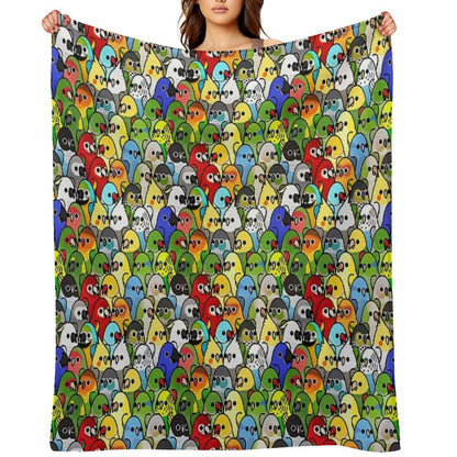 Too Many Birds! Bird Squad Classic Throw Blanket