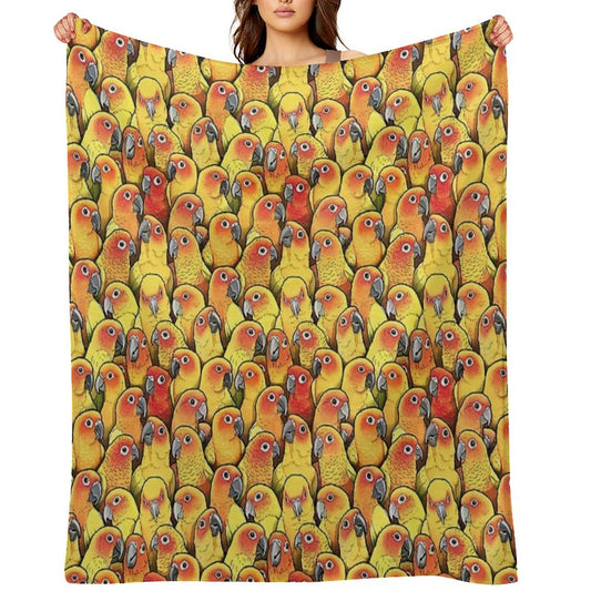 Sun Conures Throw Blanket