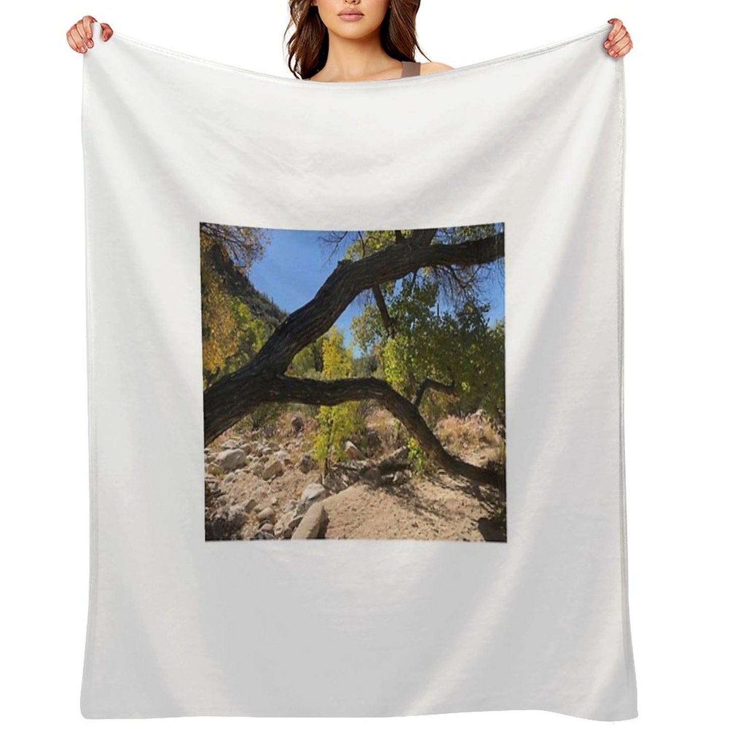 Looking Though A Branch Throw Blanket
