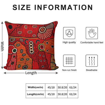 Australian Aboriginal Art Soft Skin-Friendly Throw Pillow