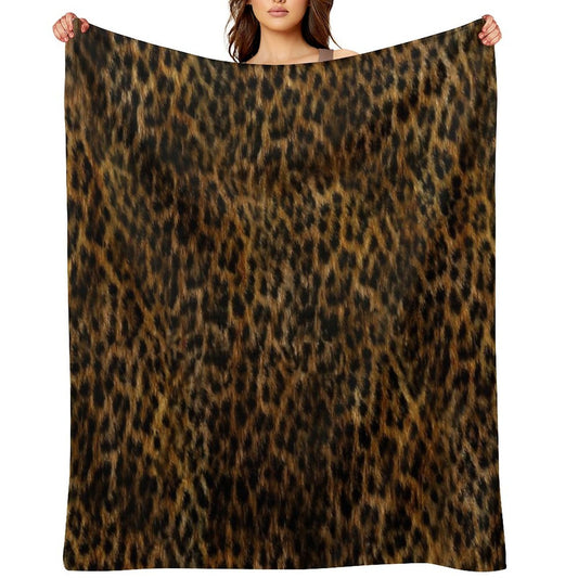 Cheetah Fur Texture Throw Blanket