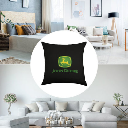 Rich with John Deere Linen Throw Pillow Cover