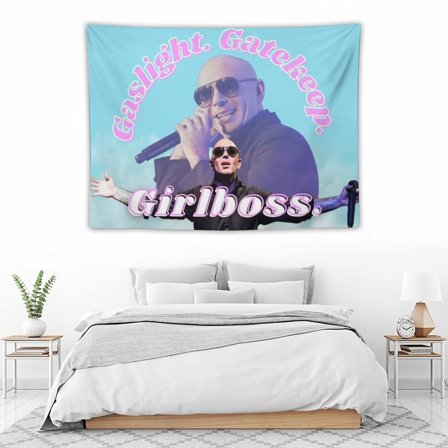 Mr Worldwide Says to Girlboss Tapestry