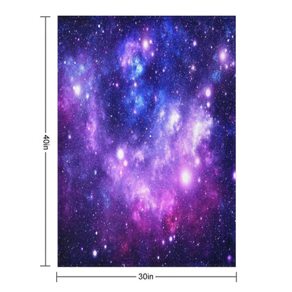 Purple Blue Galaxy Nebula Throw Blanket