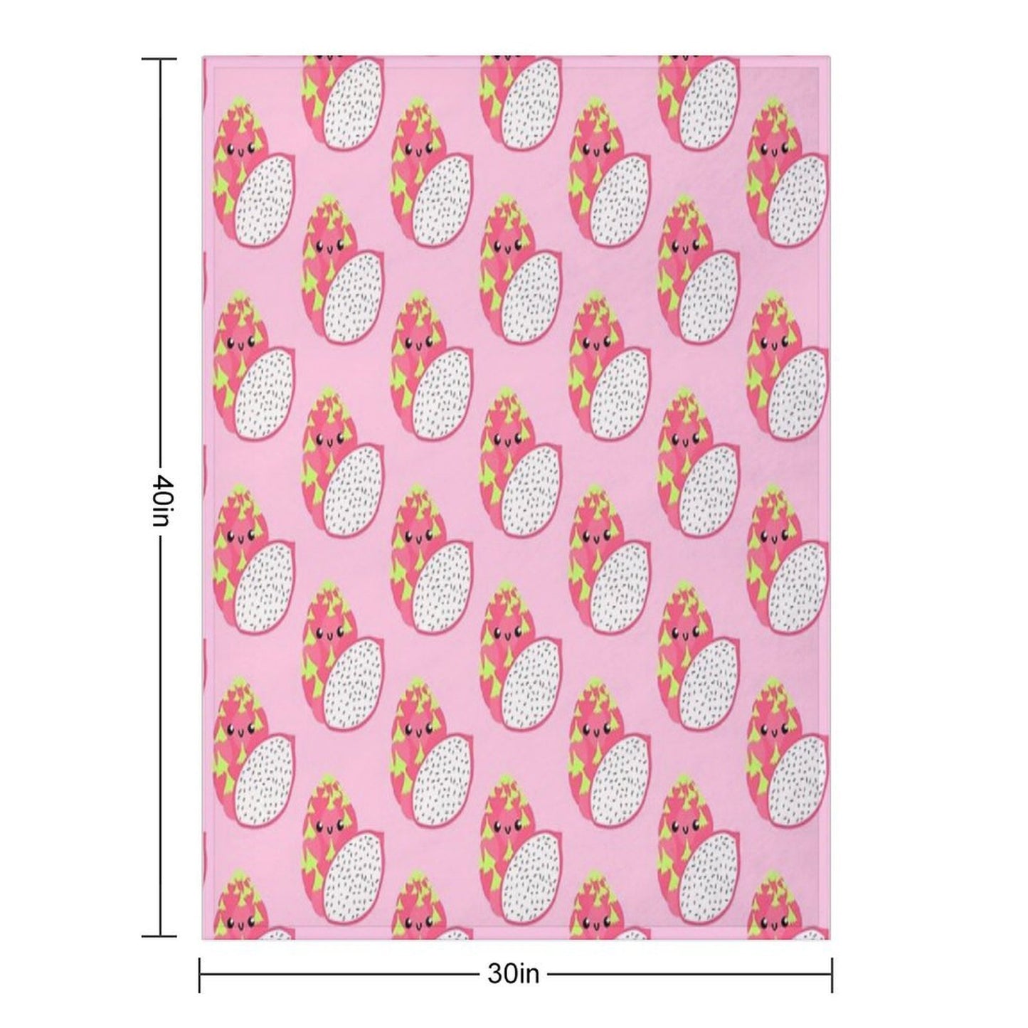 Happy Dragon Fruit Throw Blanket