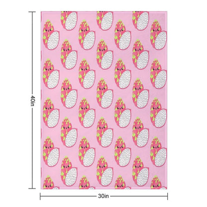 Happy Dragon Fruit Throw Blanket