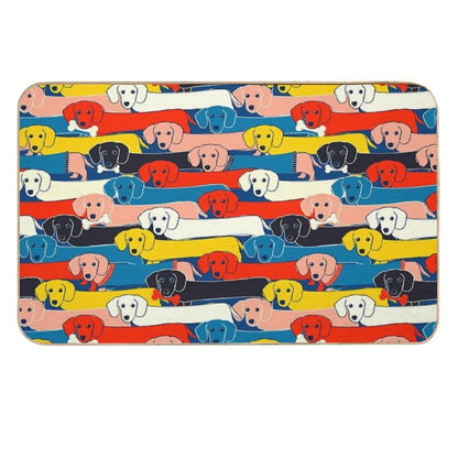 COLORED CUTE DOGS PATTERN 2  Odorless Bath Mat