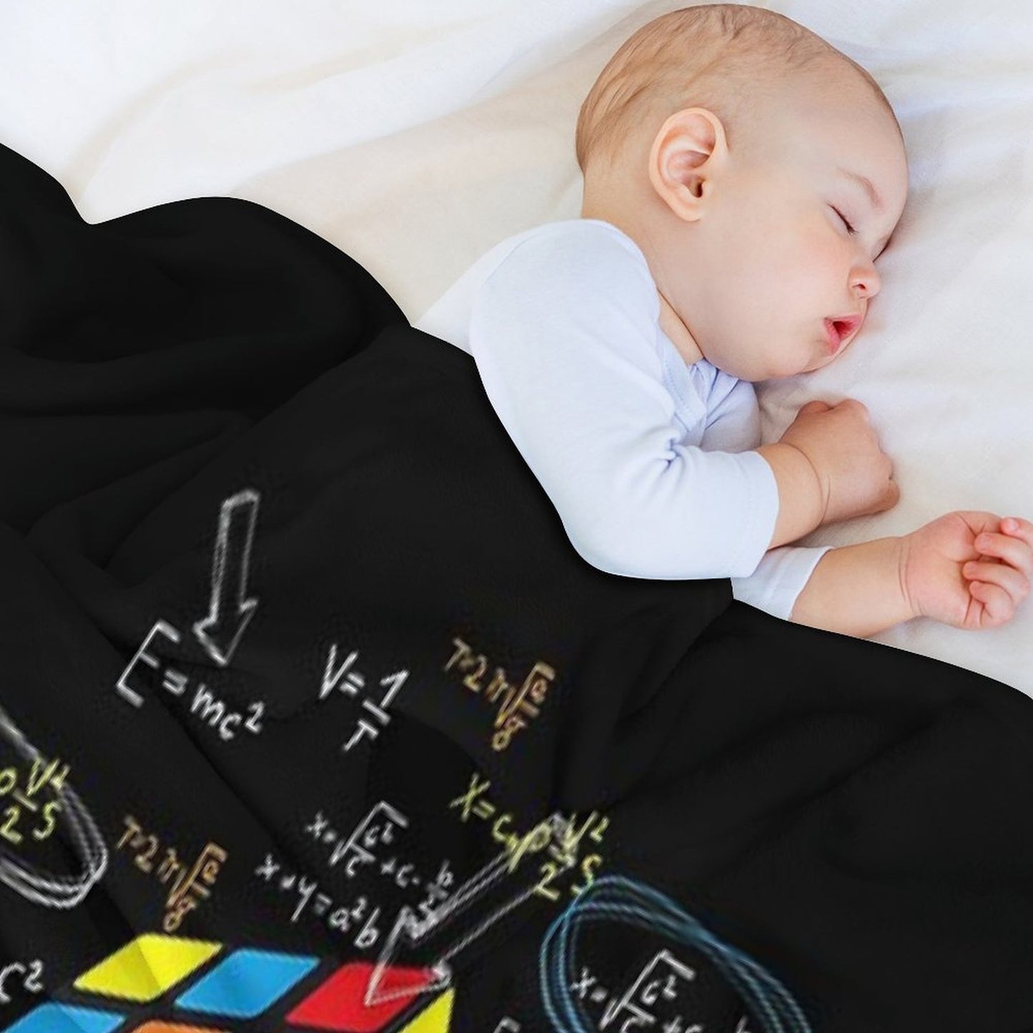 Cool Math Rubik Rubix Rubics Player Cube Math Lovers T-Shirt Throw Blanket