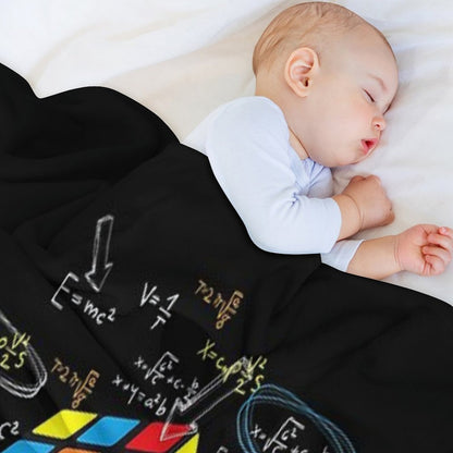 Cool Math Rubik Rubix Rubics Player Cube Math Lovers T-Shirt Throw Blanket
