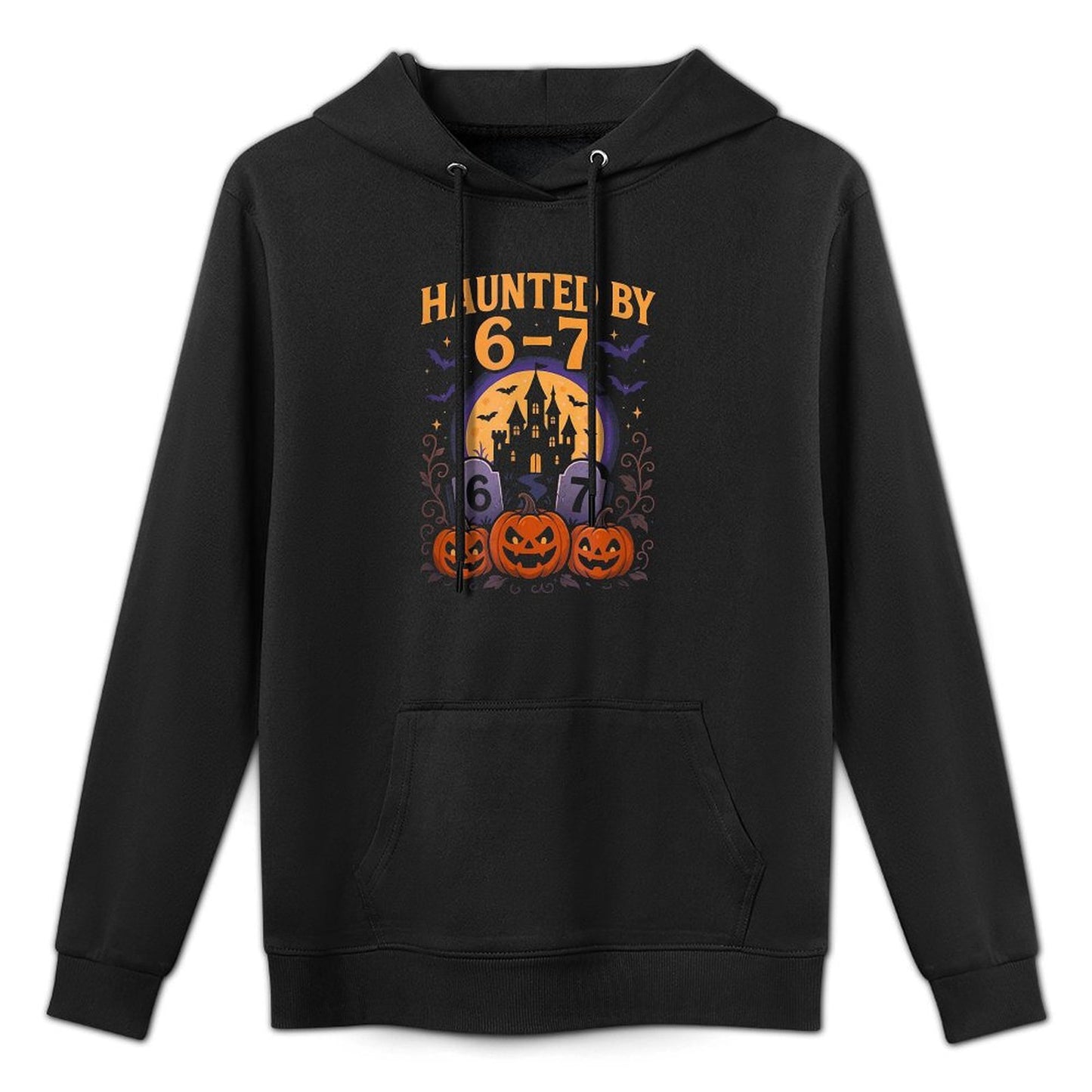 67 Funny Six Seven Gen Alpha Z Halloween 67 Haunted by 67 Machine Washable Hoodie