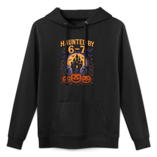 67 Funny Six Seven Gen Alpha Z Halloween 67 Haunted by 67 Machine Washable Hoodie