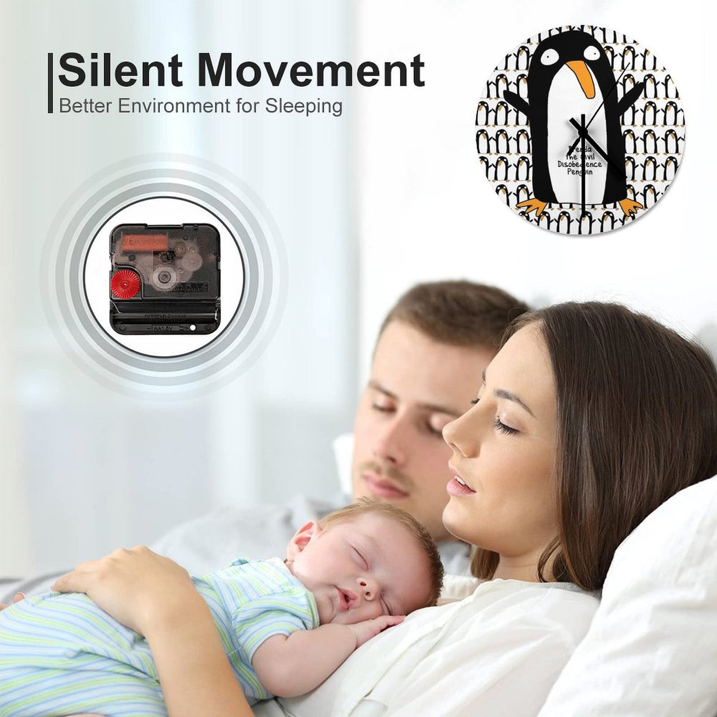 Brenda Penguin Clock Wall Clock