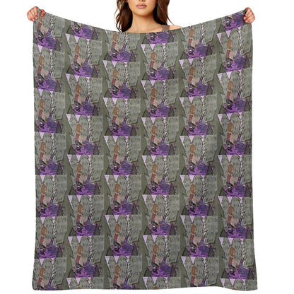 Sigrid And The Wolverine Throw Blanket