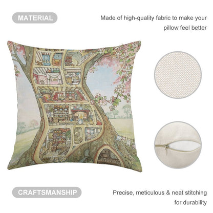 Crabapple Cottage Linen Throw Pillow Cover