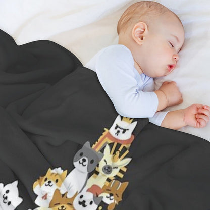 Cat Pile Throw Blanket