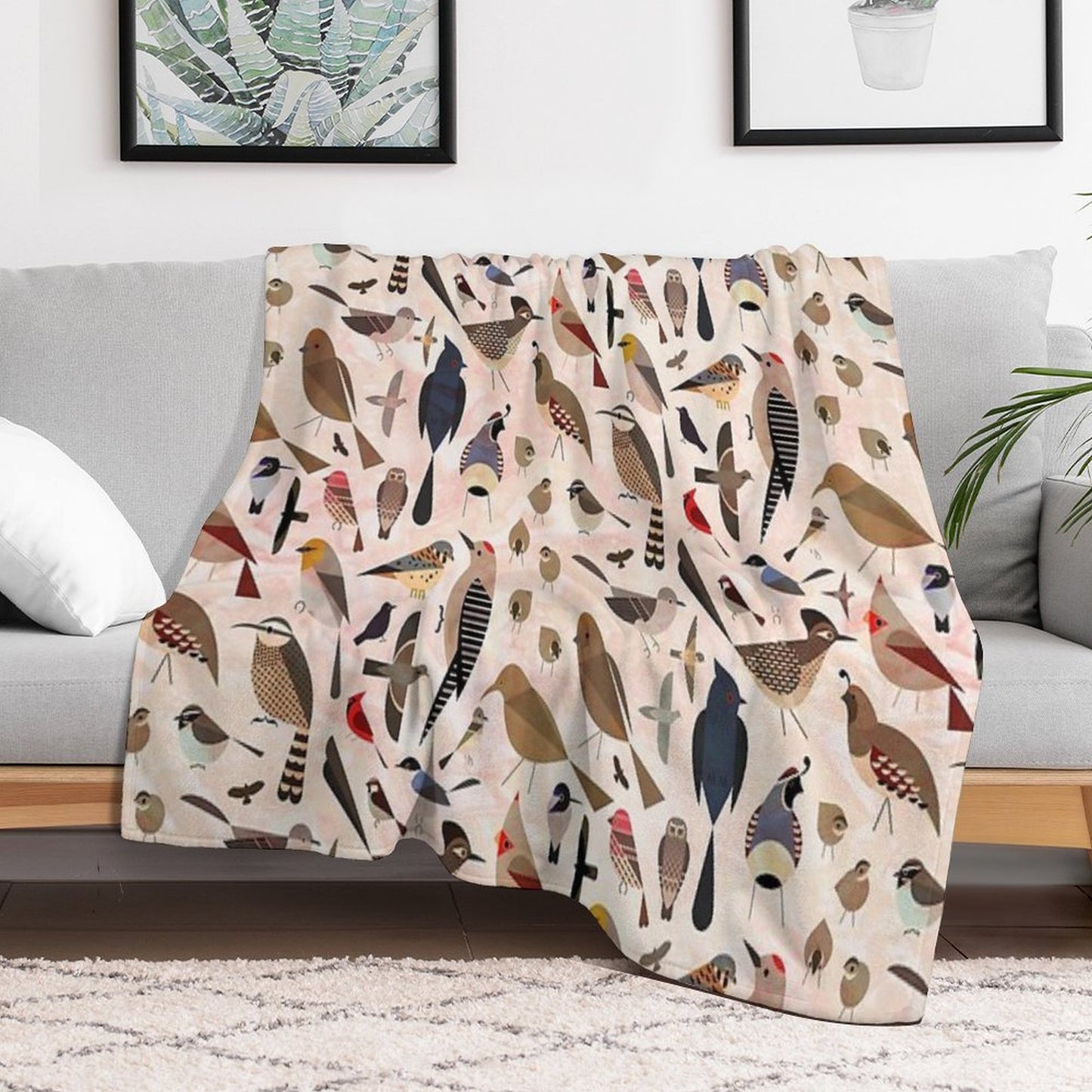 Sonoran Birds Throw Blanket