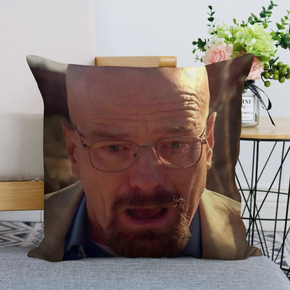 Walter White Meme Linen Throw Pillow Cover