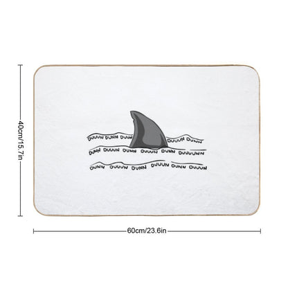 Jaws Funny Shark Melody Motif Bath Mat