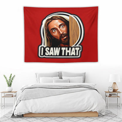 I SAW THAT Pink Tapestry