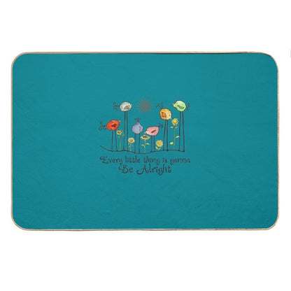 Every Little Thing Is Gonna Be Alright Bird Andunflower Bath Mat