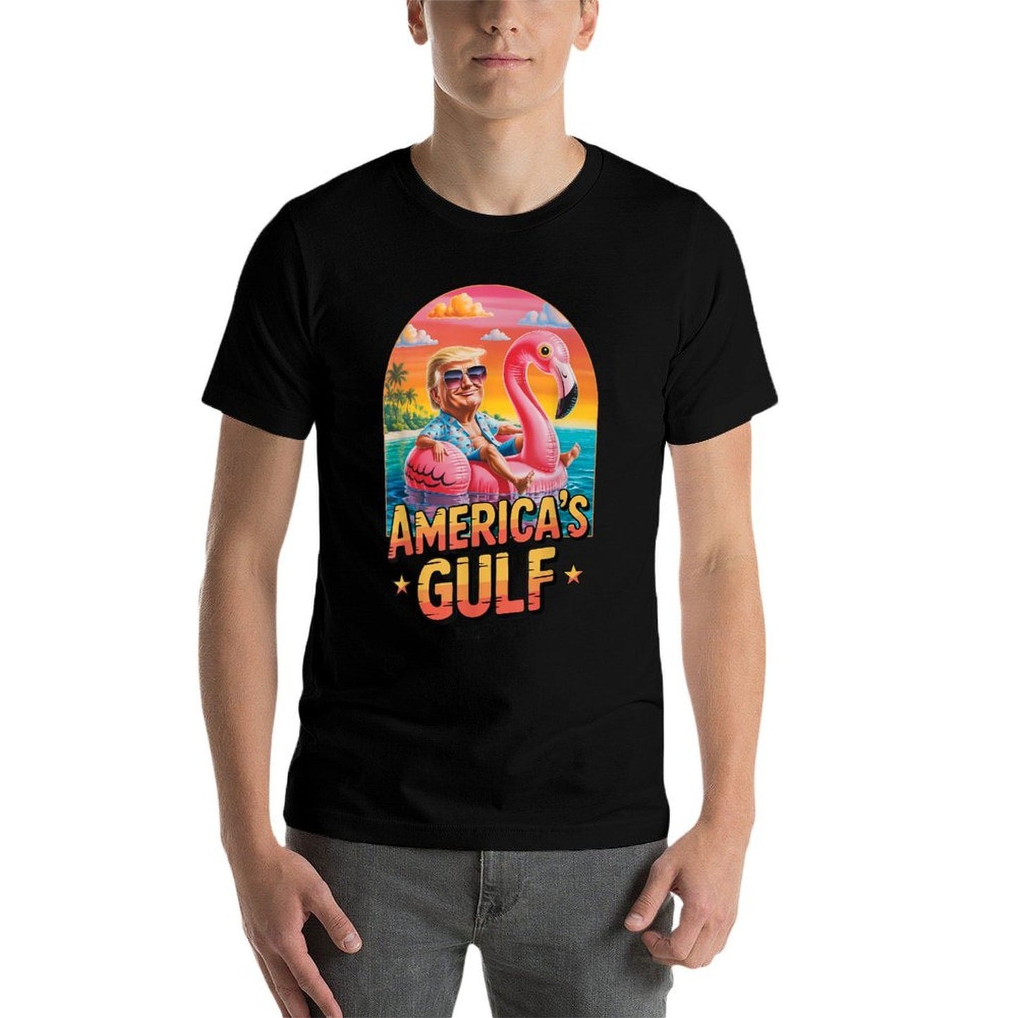 Funny Trump America's Gulf Est 2025 Trump Merchandise  Odor-resistant T-Shirt