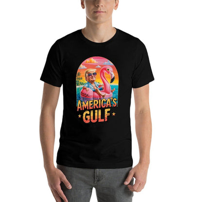 Funny Trump America's Gulf Est 2025 Trump Merchandise  Odor-resistant T-Shirt