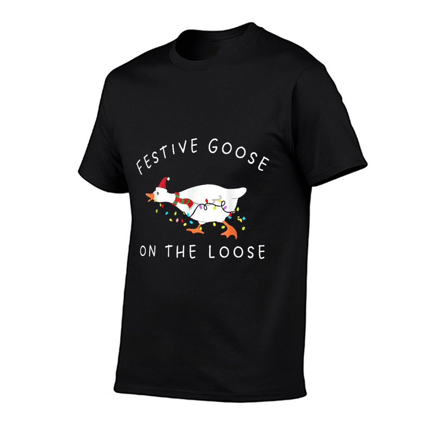 Vintage Funny Festive Goose on The Loose Christmas Retro  Durable T-Shirt