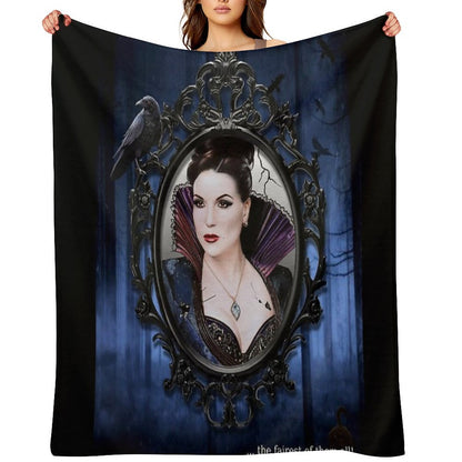 The Evil Queen Poster Throw Blanket