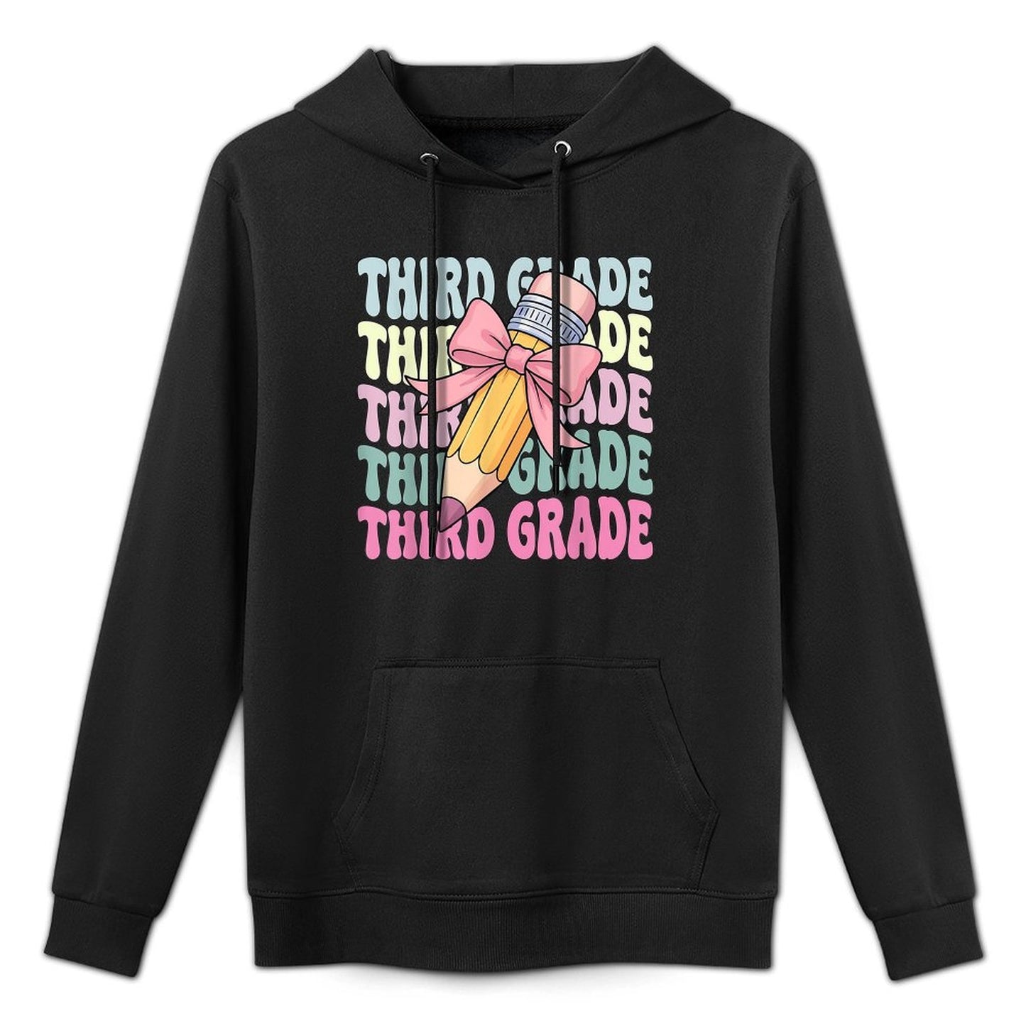 First Day Of School Third Grade Coquette 3rd Grade Breathable Fabric Hoodie