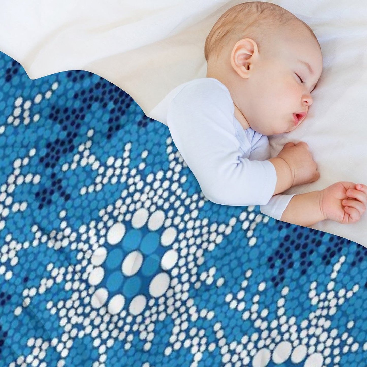 Aboriginal Art Authentic - Waterhole Dreaming Throw Blanket