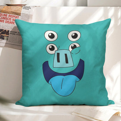 Kipo - Pig Face Linen Throw Pillow Cover