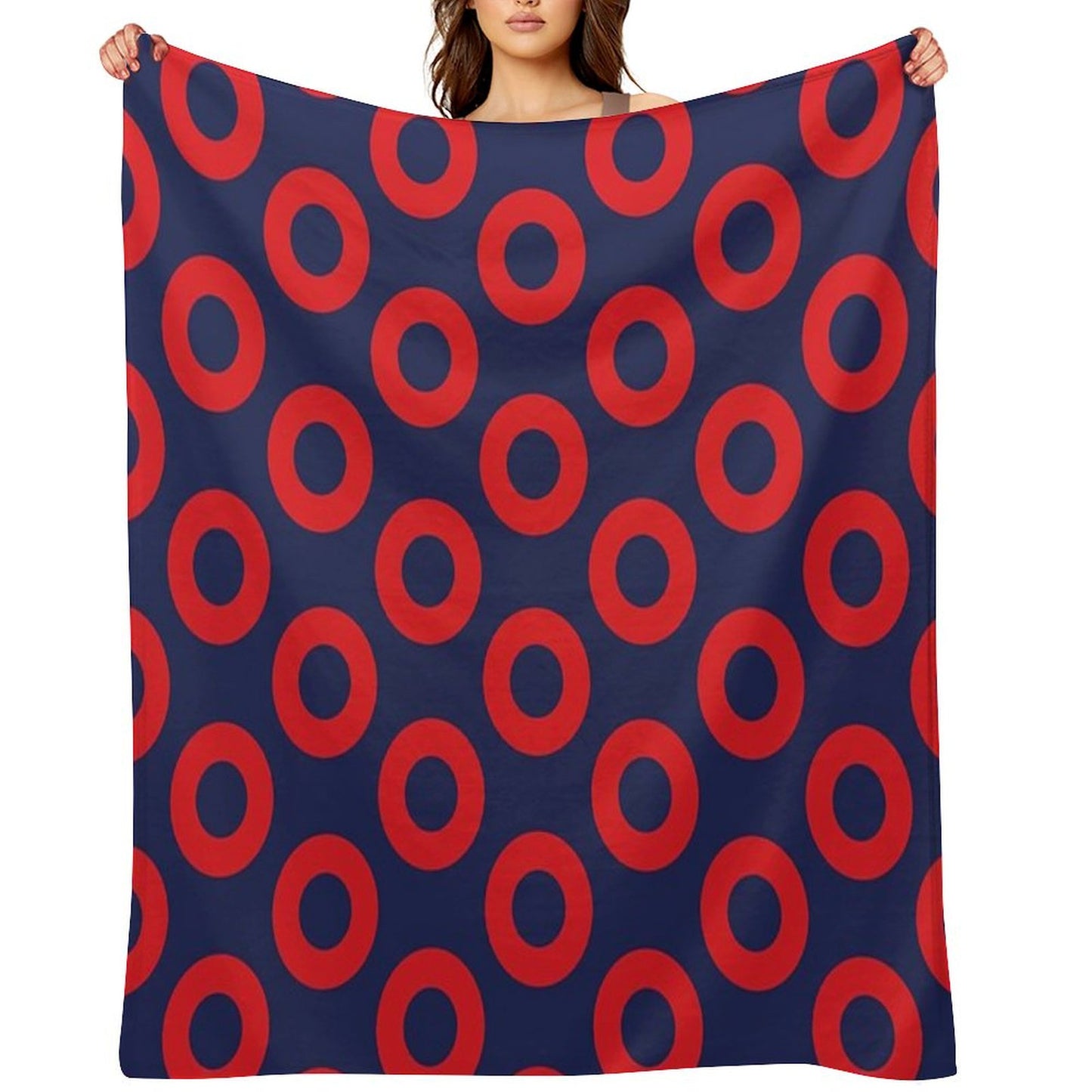 Fishman Doughnut Phish Pattern by Custeez Throw Blanket