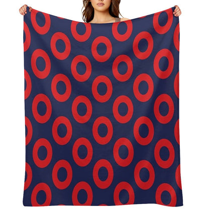 Fishman Doughnut Phish Pattern by Custeez Throw Blanket