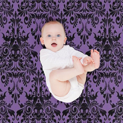 Skull Damask Pattern Throw Blanket