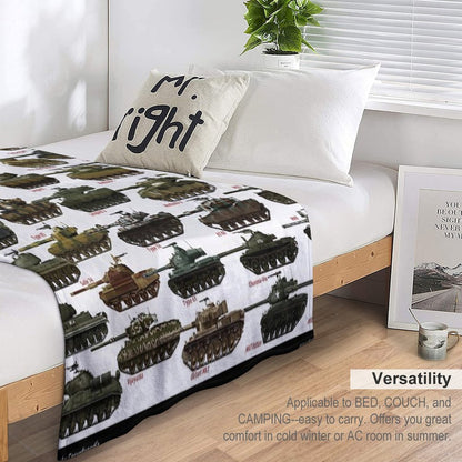 Cold War Main Battle Tanks Throw Blanket