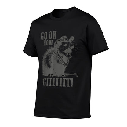 Vintage Cowboy Opossum Shirt - Go On Now Git Western Opossum T-Shirt