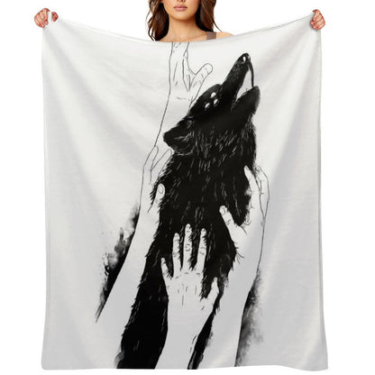 Wolves of Paris Throw Blanket