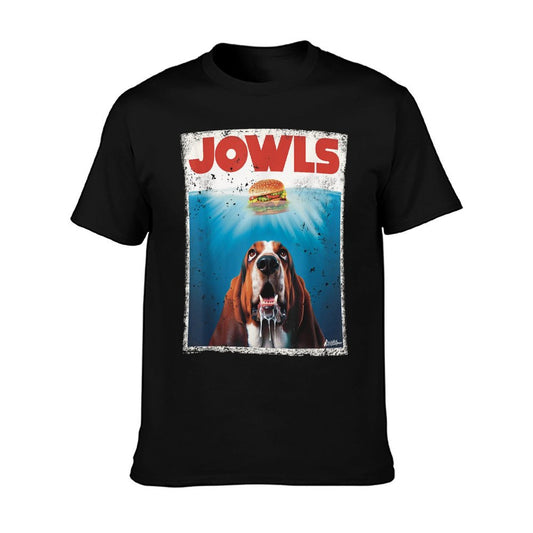 Funny Bassett Hound Dog Jowls Burger, Puppy Dog Eyes Dog Mom T-Shirt