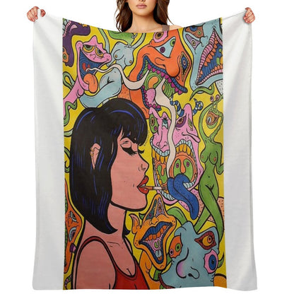 Trip Within My Mind Throw Blanket