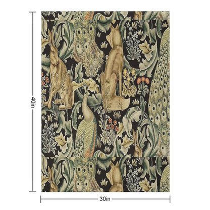 William Morris Forest Fabric Throw Blanket