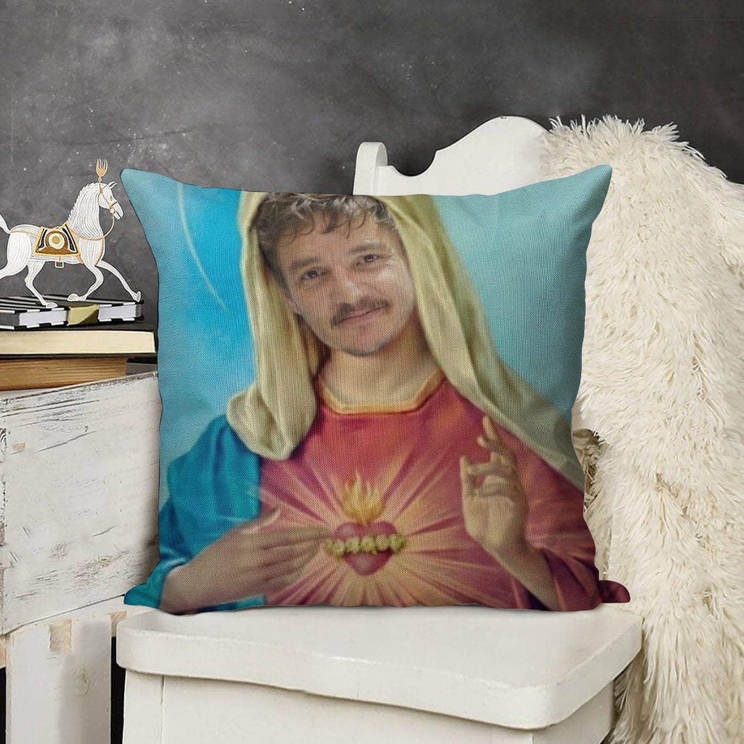 I Believe in Pedro Pascal Linen Throw Pillow Cover