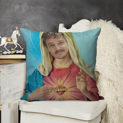 I Believe in Pedro Pascal Linen Throw Pillow Cover