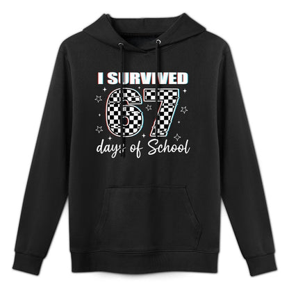 I Survived 67 Days of School Funny Retro 67 Meme Students Moisture-Wicking Hoodie