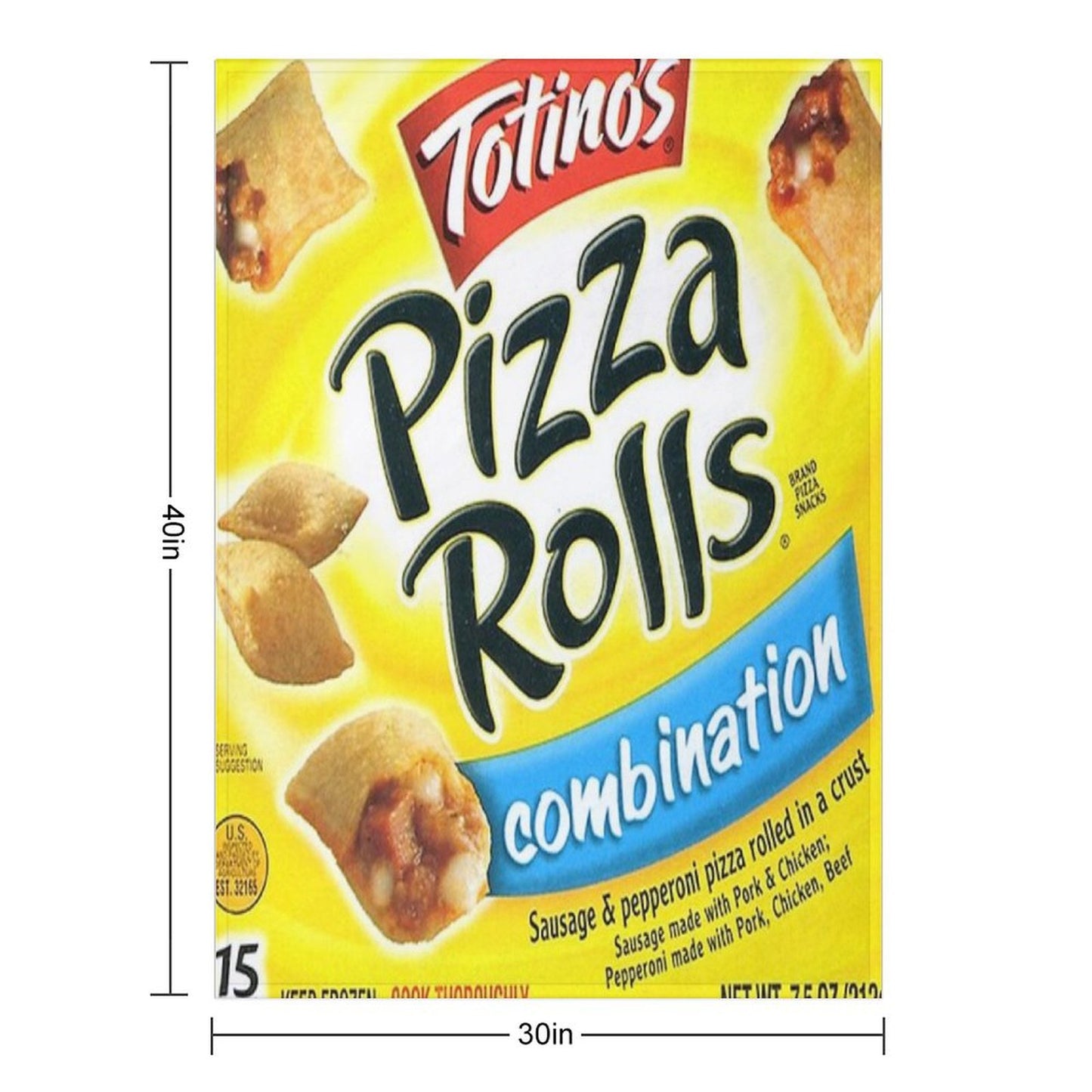 Pizza Rolls Combination Throw Blanket
