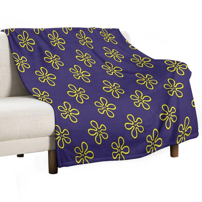 Spongebob's Floral Pattern (Purple) Throw Blanket