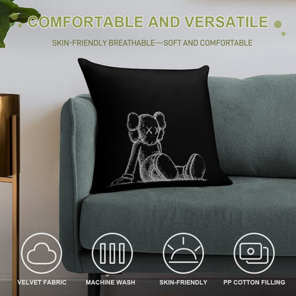 So Tired! Soft Hidden Zipper Throw Pillow