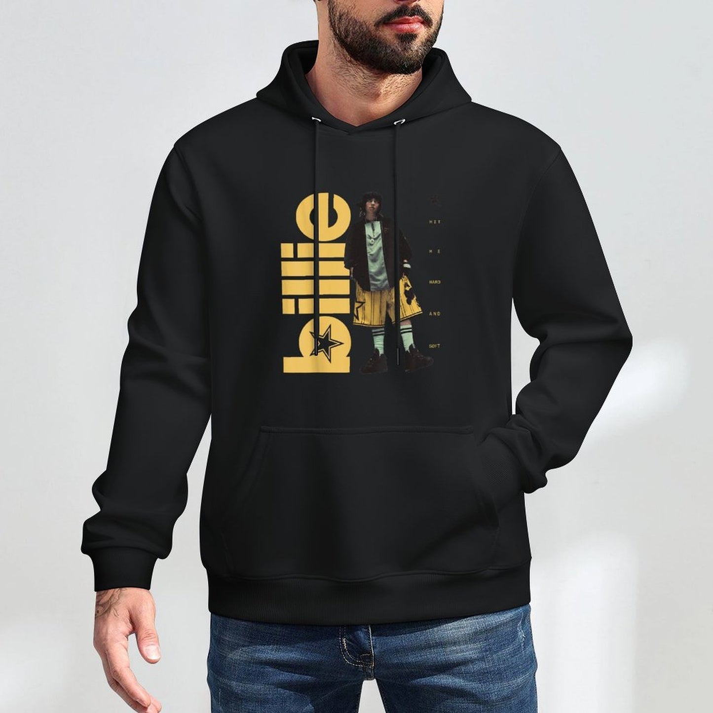 Official Billie Eilish HIT ME HARD AND SOFT Standing Photo Adjustable Hood Hoodie