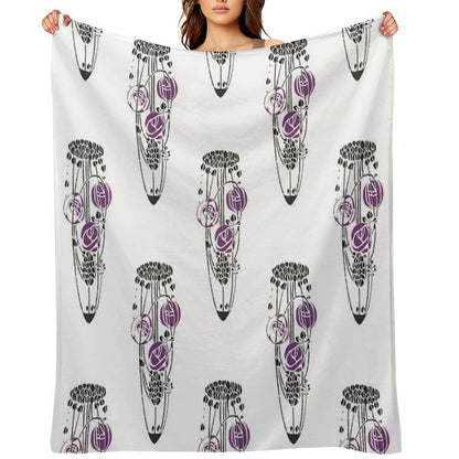Charles Rennie Mackintosh Roses 4. Throw Blanket