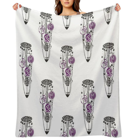 Charles Rennie Mackintosh Roses 4. Throw Blanket