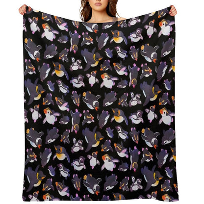 Penguin Day - Namedark Throw Blanket